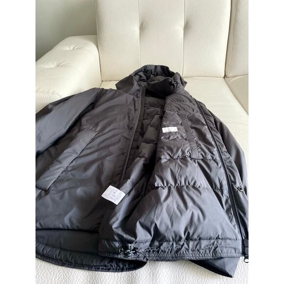 Number (N)ine Logo full zip down puffer jacket Grey Size 3 - Picture 3 of 7